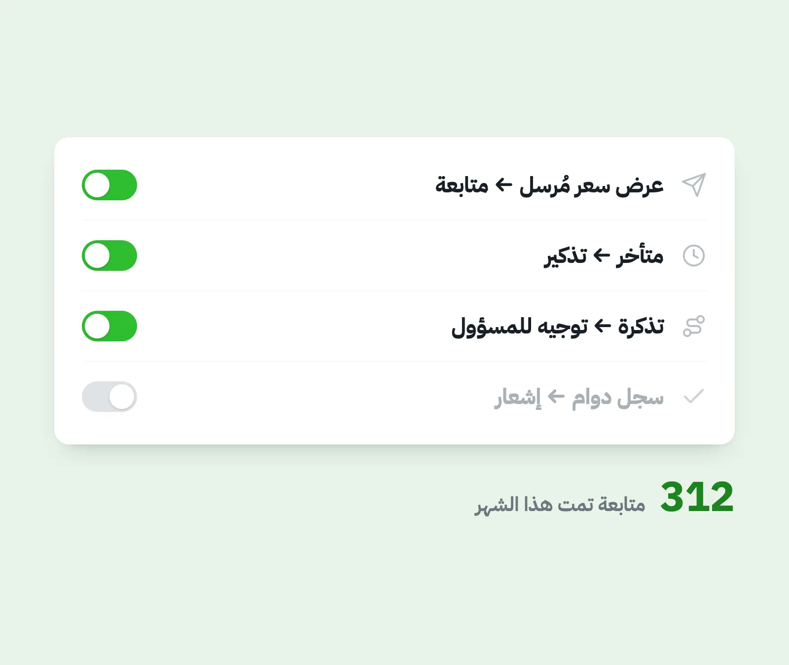 مسارات عمل تقلل المهام المتكررة