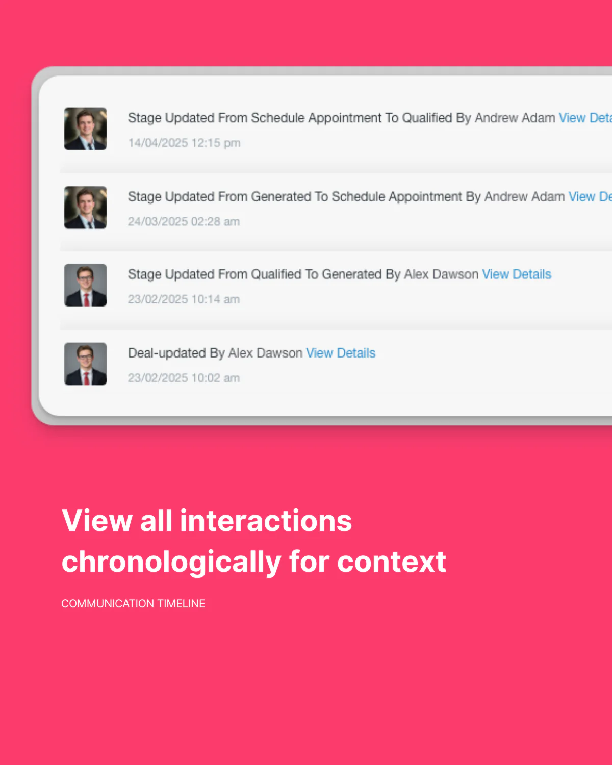 Communication Timeline
