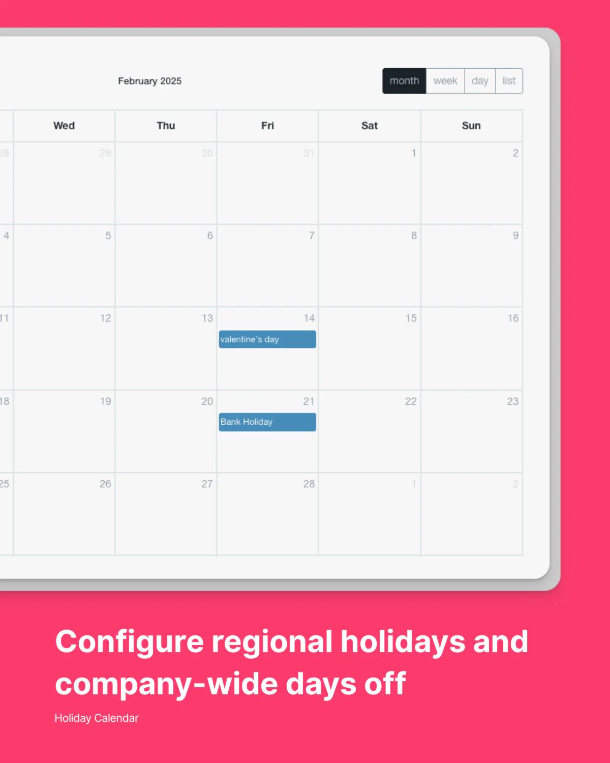 Holiday Calendar