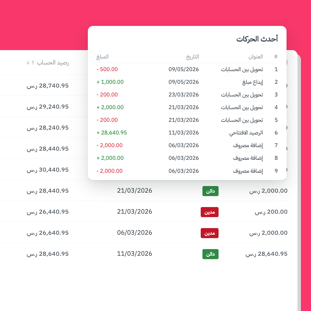 سجل المعاملات
